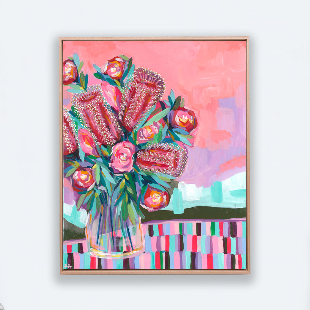 Blooming Stripes Print