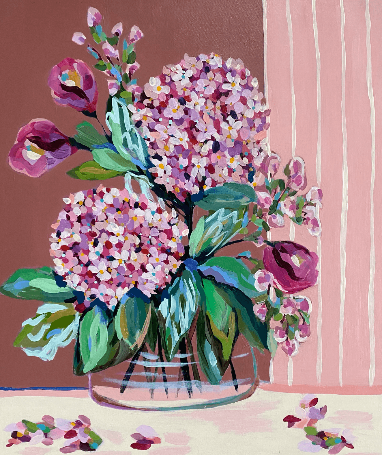 Mums In A Vase - Original